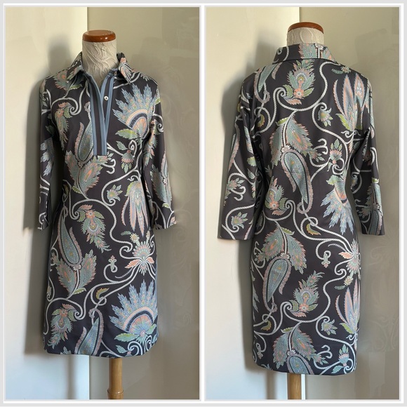 NWOT Gretchen Scott Designs Jersey Everywhere Dress in Plume sz S - Picture 3 of 11